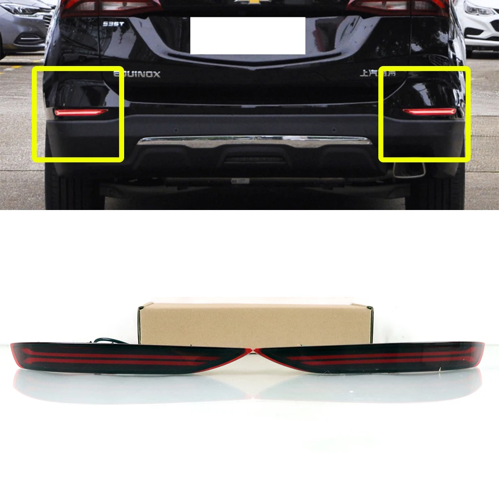 

Fit For 2017-2022 Chevrolet Equinox LED Rear Bumper Reflector Lights Driving Light/Brake Light/Sequential Turn Signal light