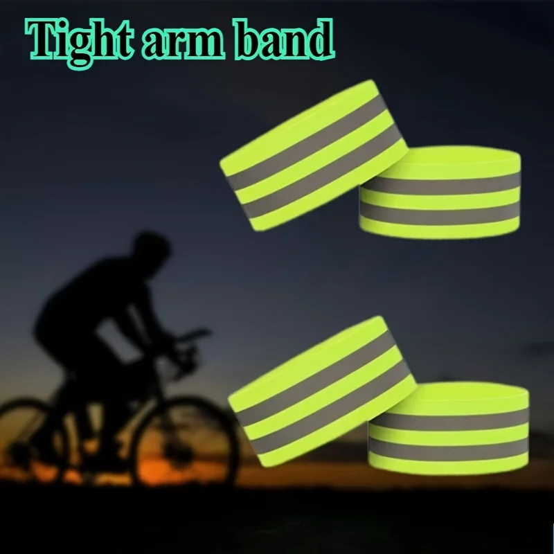 Faixas reflexivas para pulso, braço, tornozelo, perna, alta visibilidade, tiras reflexivas para caminhada noturna, ciclismo, corrida, fita refletora de segurança
