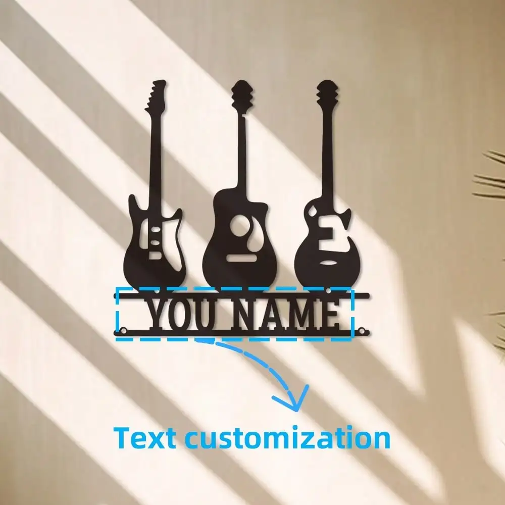 

Metal Art Logo Custom Wall Decor Unique Musical Instrument Sign Home Garden Gift