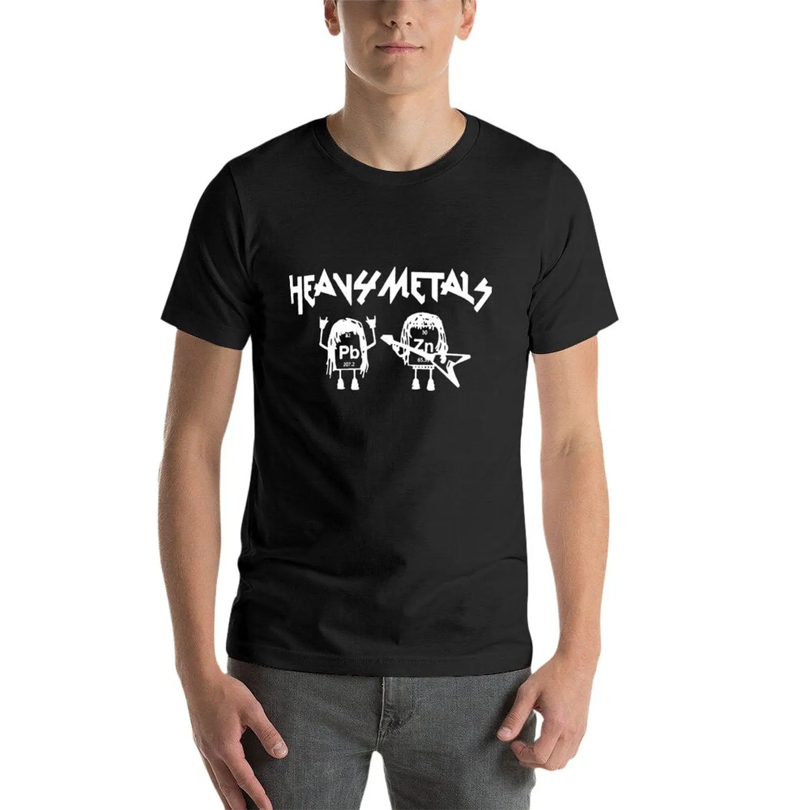 Camiseta masculina de heavy metal elements música, presente Ella Lopez, roupas de tamanho grande, camisetas gráficas para meninos, branca