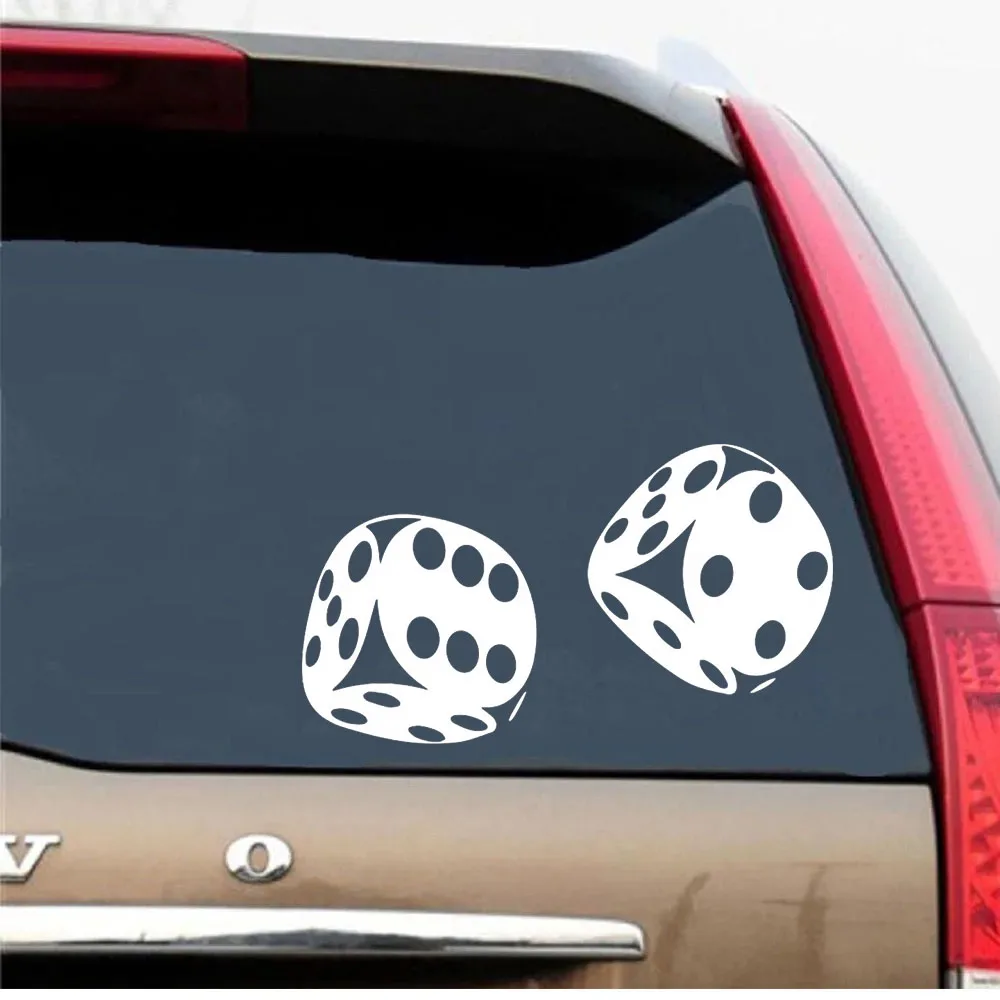 

Car Vinyl Decal Creative Dice Graphics Sticker Waterproof Removable for Car Motorcycle Laptop Auto Body Decoration