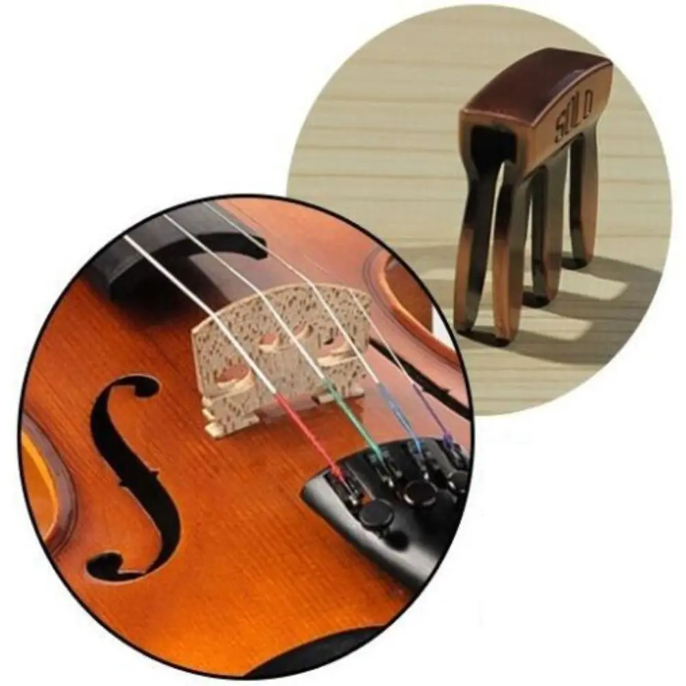 

Metal Violin Mute Aluminum Alloy Easy to Carry Violin Muffler Durable Portable 4 Prong Violin Mute 1/2 3/4 4/4 Violin