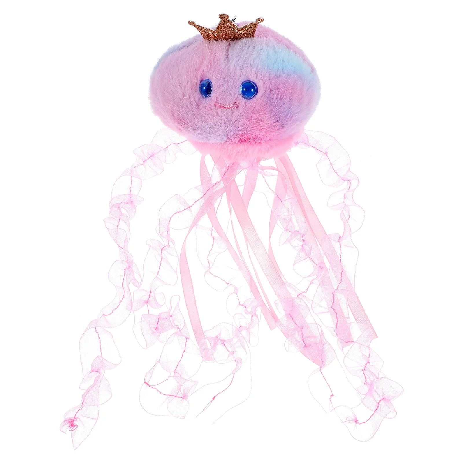 Jellyfish estética Plush Chaveiros, chaveiros dos desenhos animados para sacos, pingente animal do carro, favores rosa do partido, senhorita