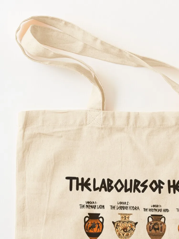 The twelve labours of Hercules on Greek pottery Tote Bag bag luxury women Beach bag Big supermarket folding