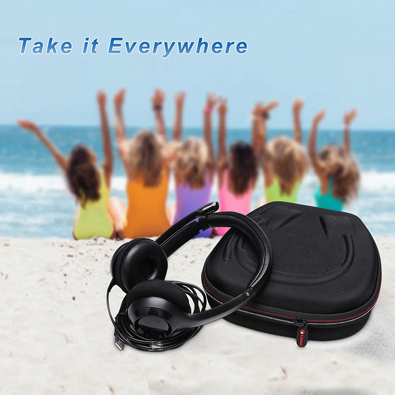 XANAD EVA Hard Case for Logitech USB Headset H390 with Noise Cancelling Mic Headphones Tavel Storage Bag