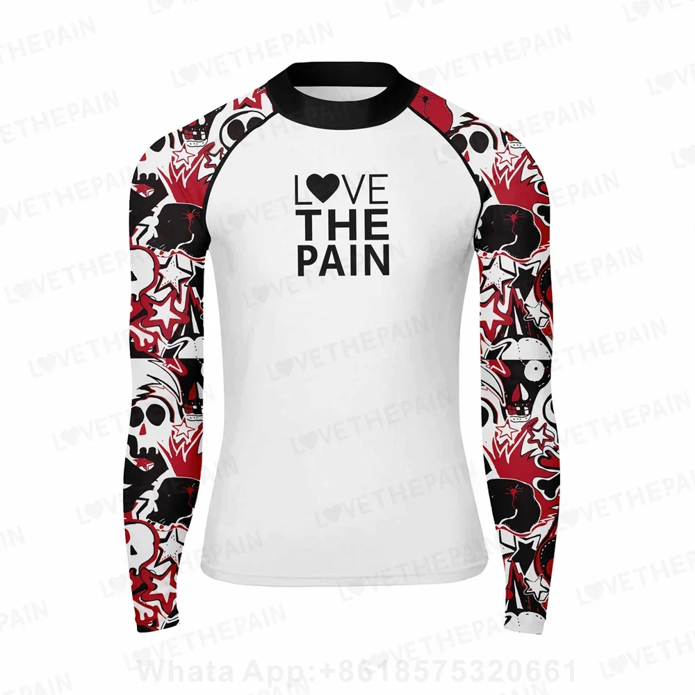 Men's Swimming T-shirt Swimsuit Beach Uv Protection Rash Guard Diving Rashguard Swimwear Long Sleeve Surfing Suits Surf T-shirt