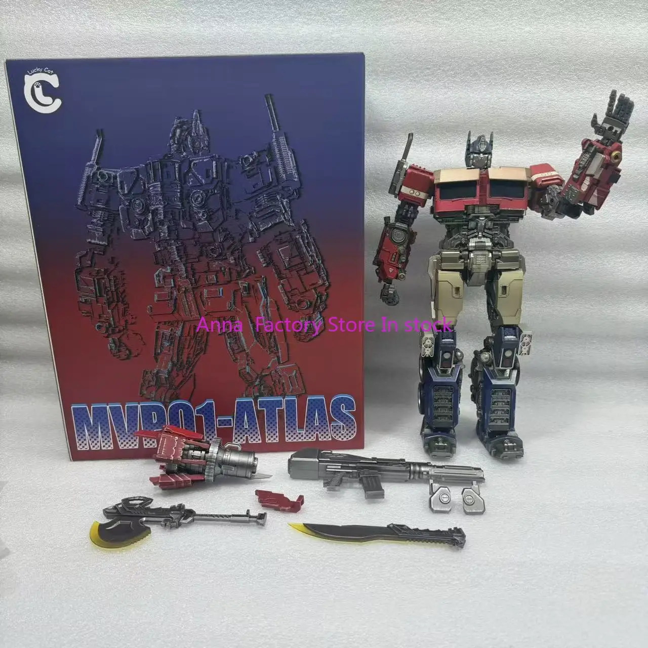 Auf Lager Neue Lucky Cat Transformation MICRO COSMOS MVP-01 MVP01 Atlas OP Prime Actionfigur