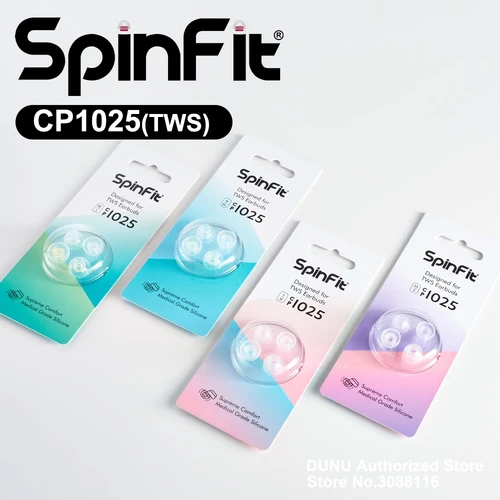 SpinFit 무선 이어버드용 실리콘 특허 이어 팁, 자브라 엘리트 7, MTW3, 갤럭시 버즈 2 에 적합, CP1025(TWS) 