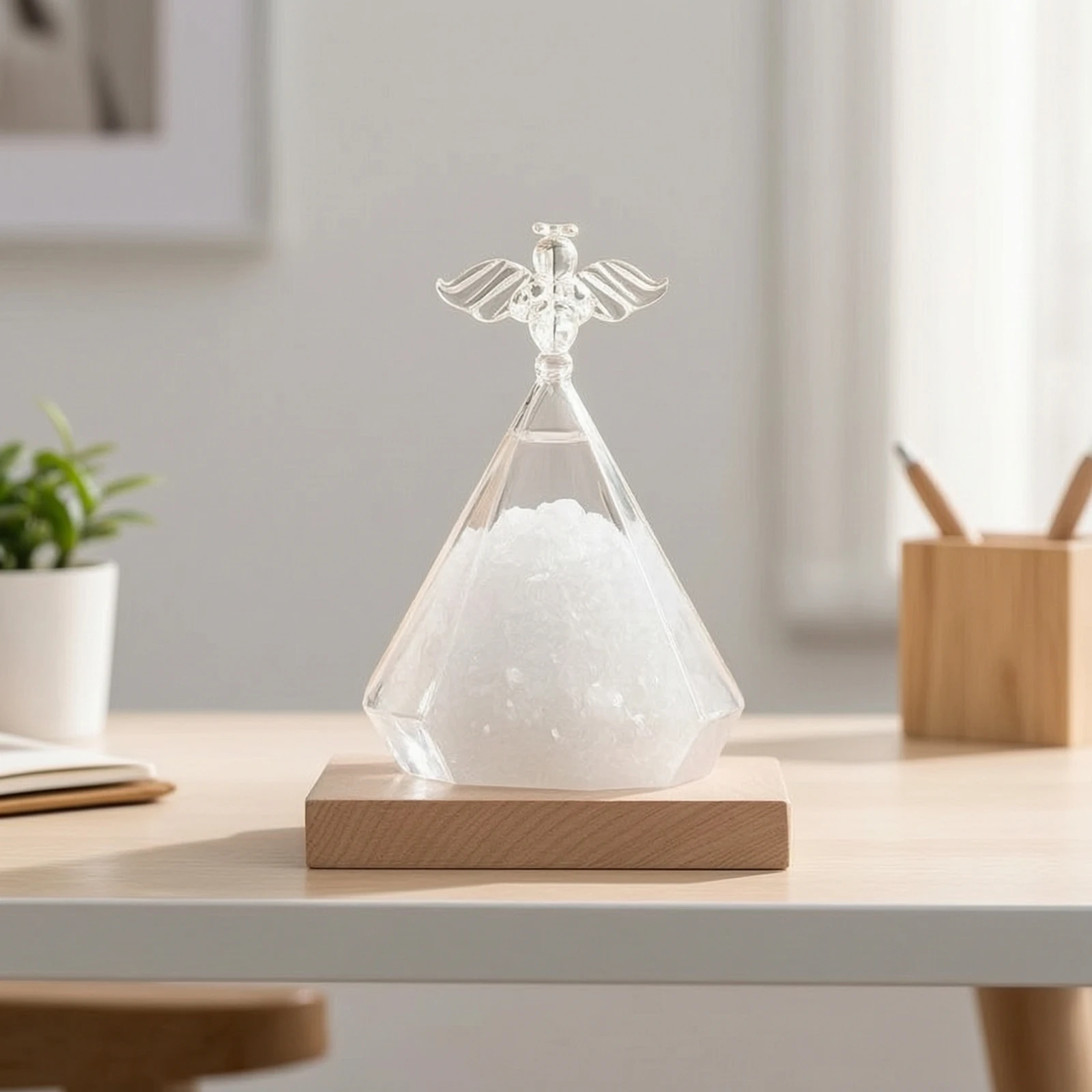 Storm Glass Decorative Weather Forecast Bottle Teardrop Storm Glass Transparent Ornament Predicting for Science Enthusiasts