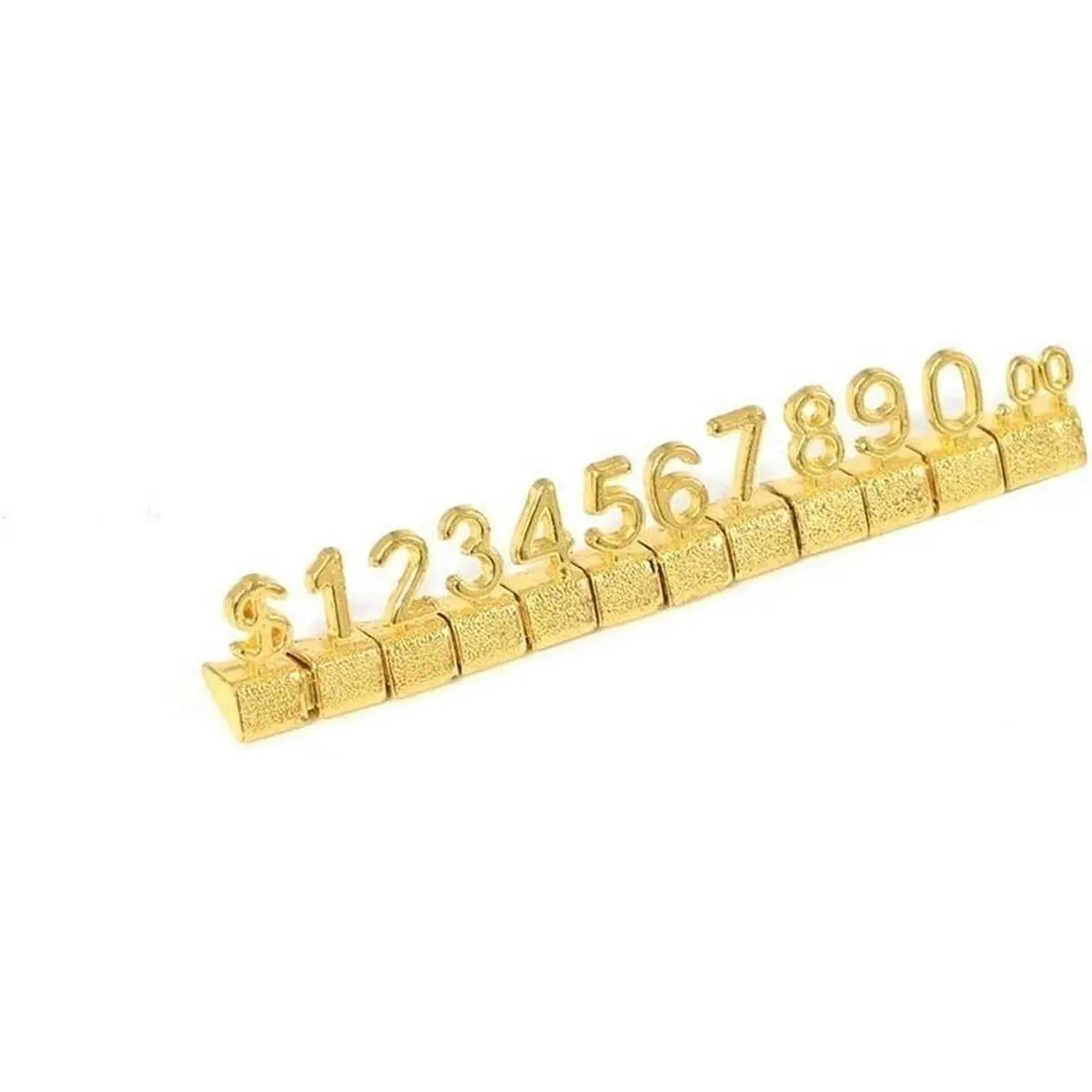 10Sets Gold Counter Stand Label Tag Store Sign Holders Metal Arabic Number Price Tag Price Display Stand for Retail Shop