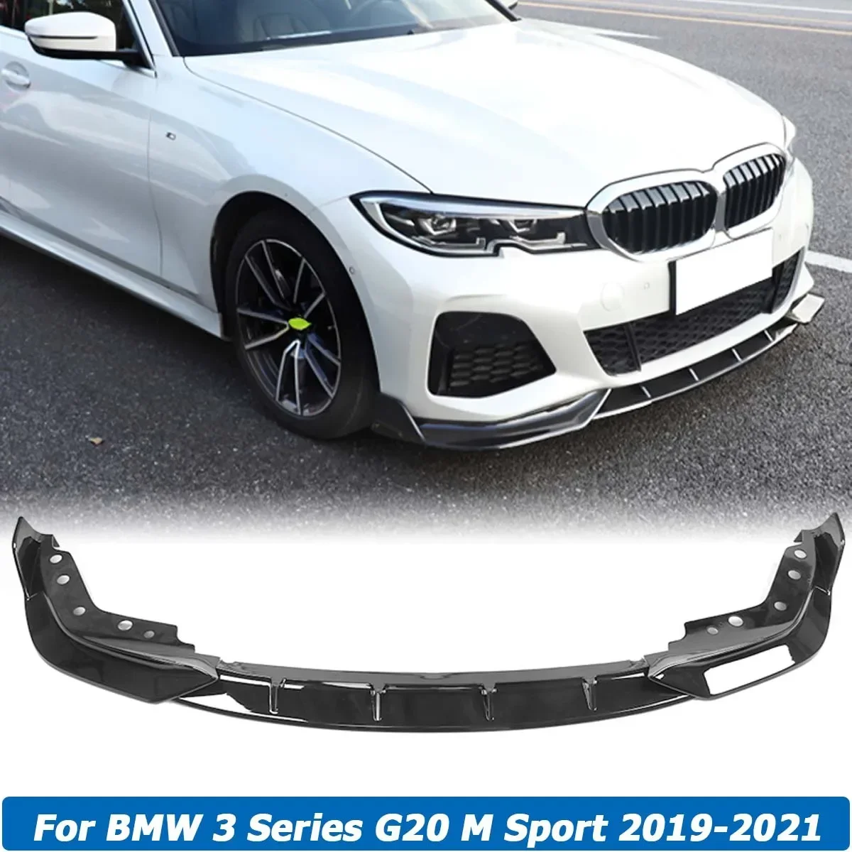 

G20 Front Bumper Lip Spoiler Side Deflector Splitter Body Kit Guard For BMW 3 Series G28 2019 2020 M Sport M340i Car Accessories