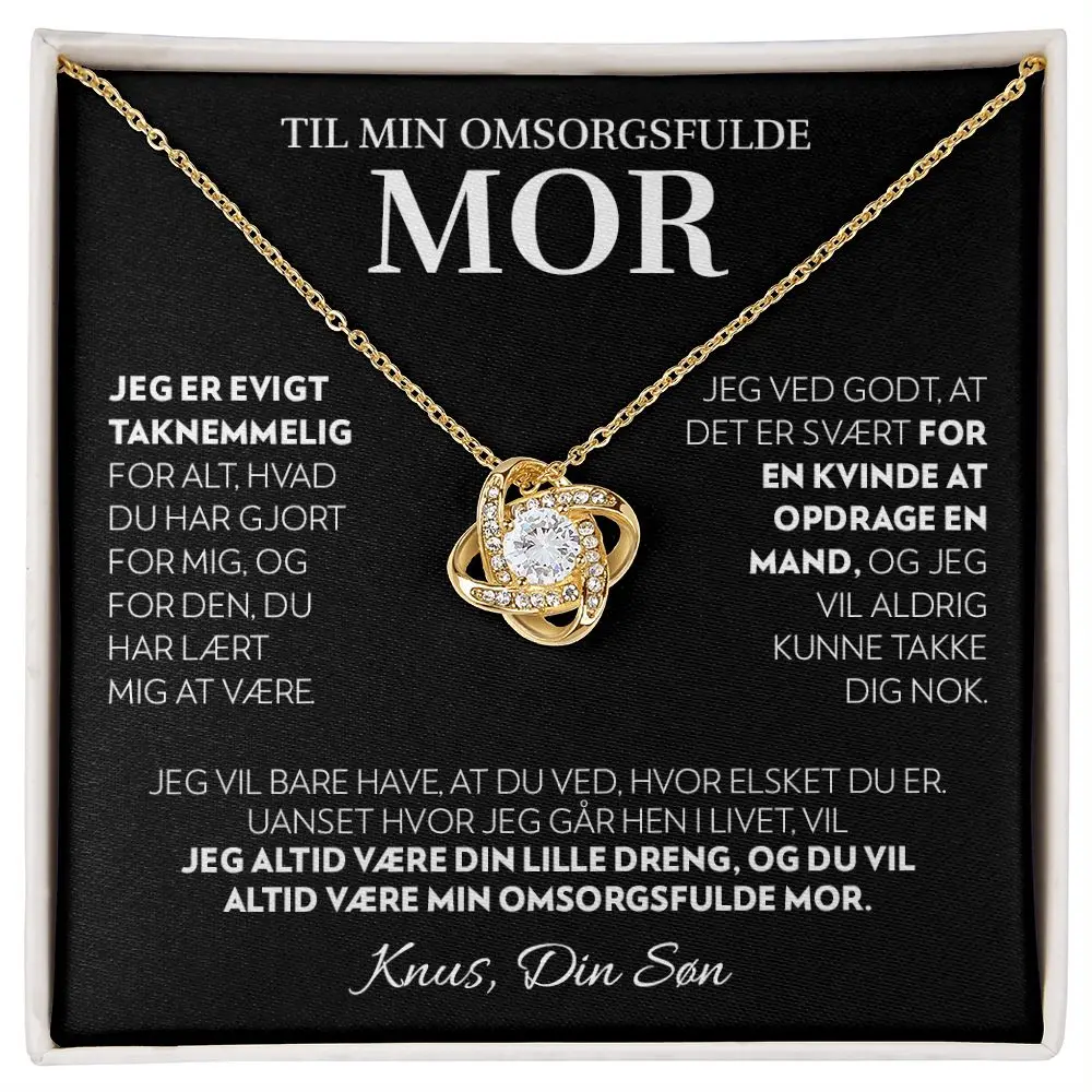 To My Mom Mor Necklace From Son Gift Metal Women Mother Love Knot Pendant Necklaces Fashion Jewelry 2025 New Hot Dropshipping