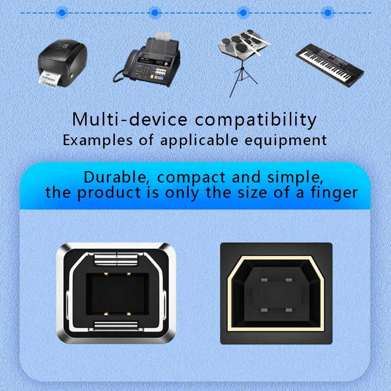 Small KIts USB Type-C to Type-B MIDI Adapter for USB Type B Equipped Scanner Printer Server for Hard Drive Camera Piano K1KF