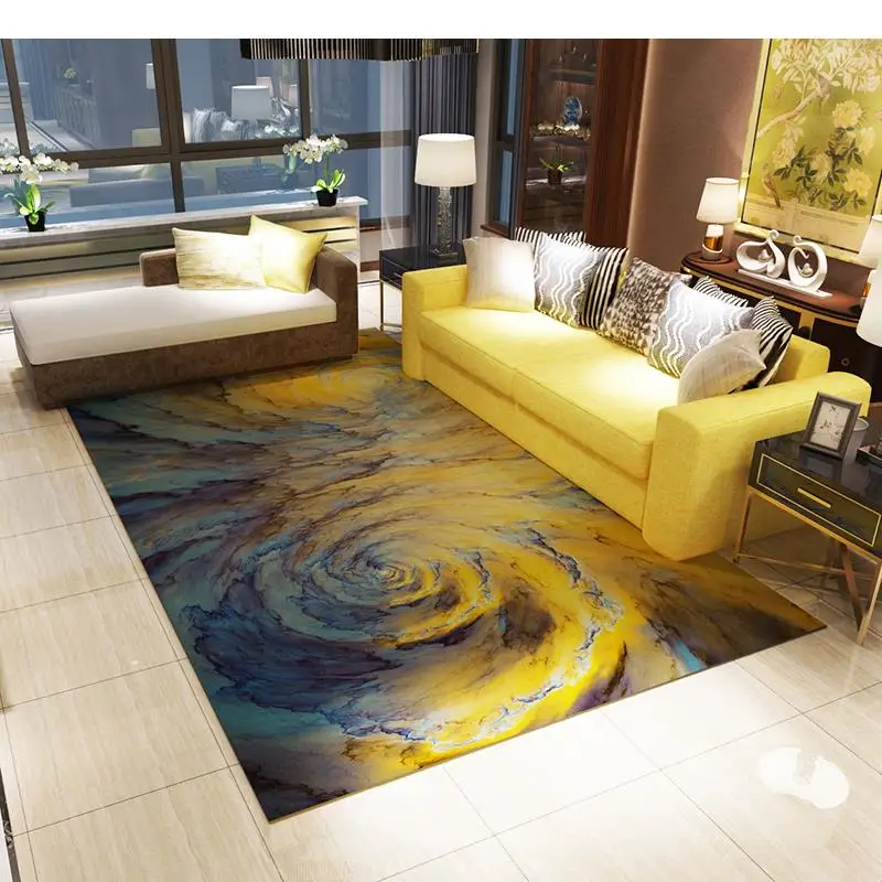 3D printing and dyeing Splash ink Rug Living room coffee table carpet Bedroom rectangular Bathroom floor mat Doormat