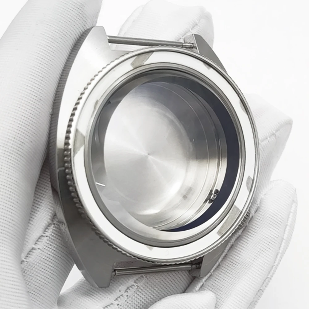 Reloj plateado NH35 NH36 de 36mm, caja de cristal de zafiro, resistente al agua, reloj de pulsera mecánico de acero inoxidable 316L, reloj para hombre