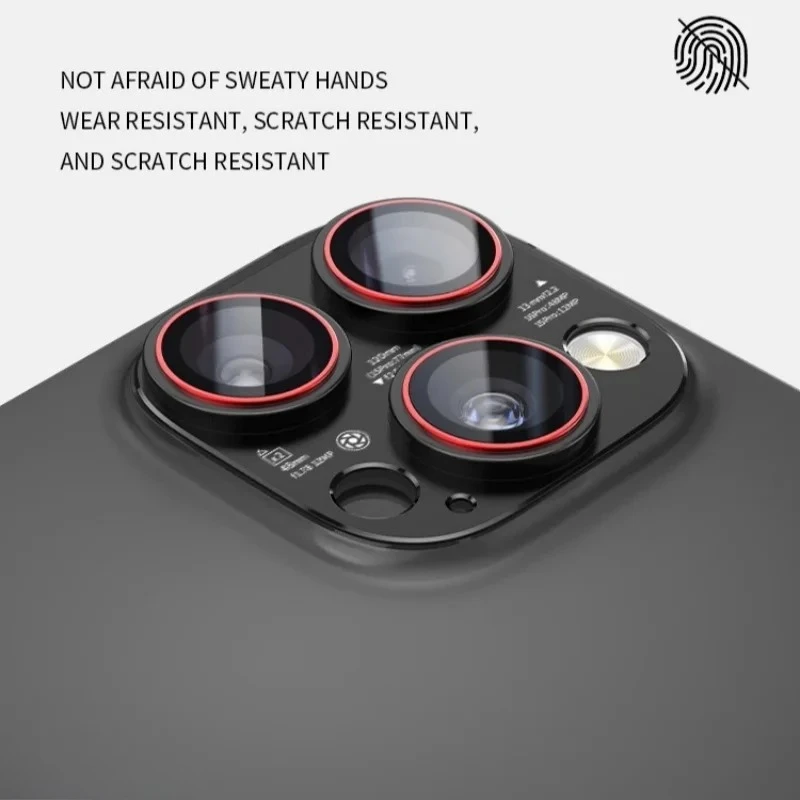 Optik Pro Lens Protection For iPhone 17 Pro Max 14Pro 15Pro 16 Pro Max Plus AR Tempered Glass Camera Lens Protector Cap Two-tone