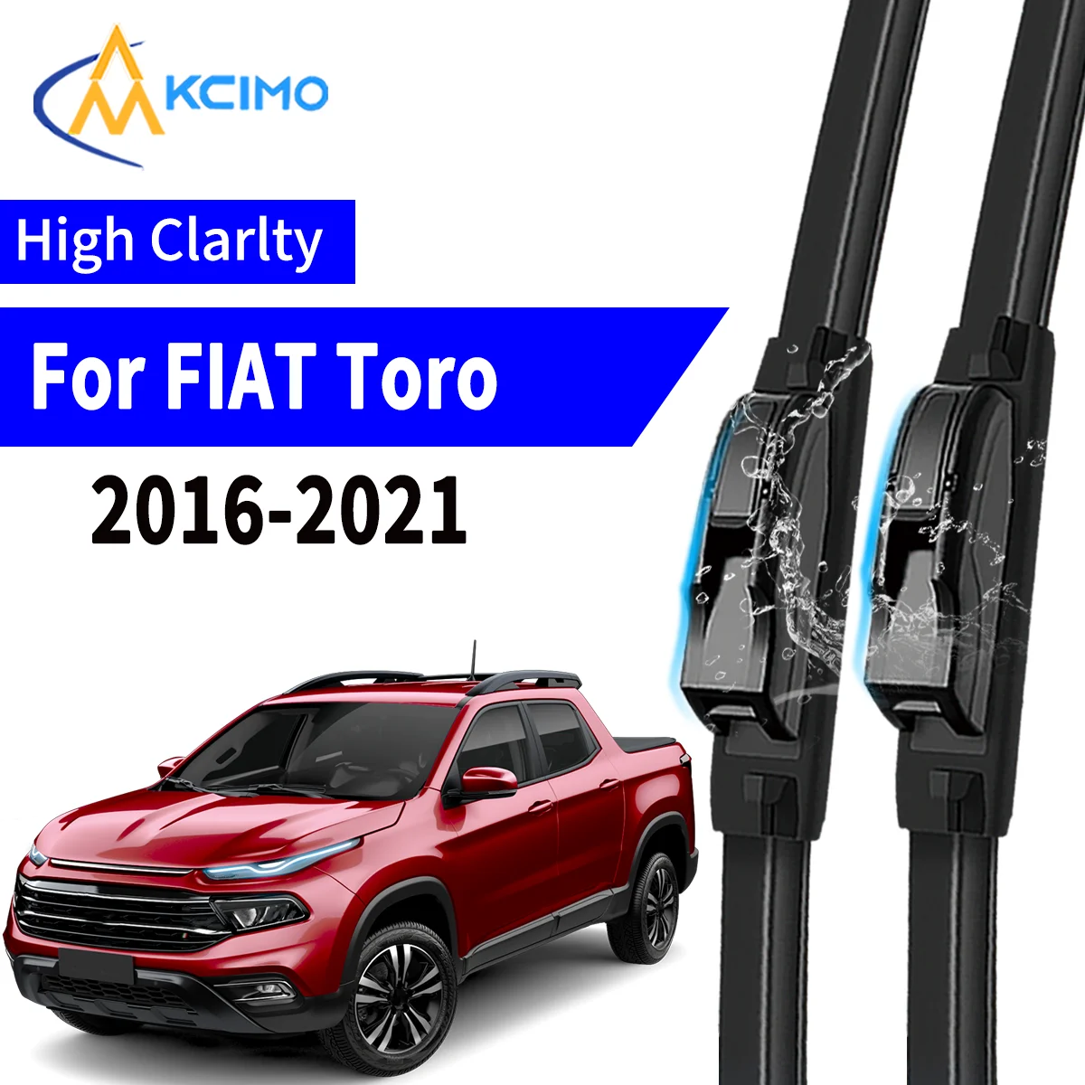 

2pcs Car Wiper For FIAT Toro pickup 2016-2021 Front Windscreen Wiper Blade Silent Soft Rubber