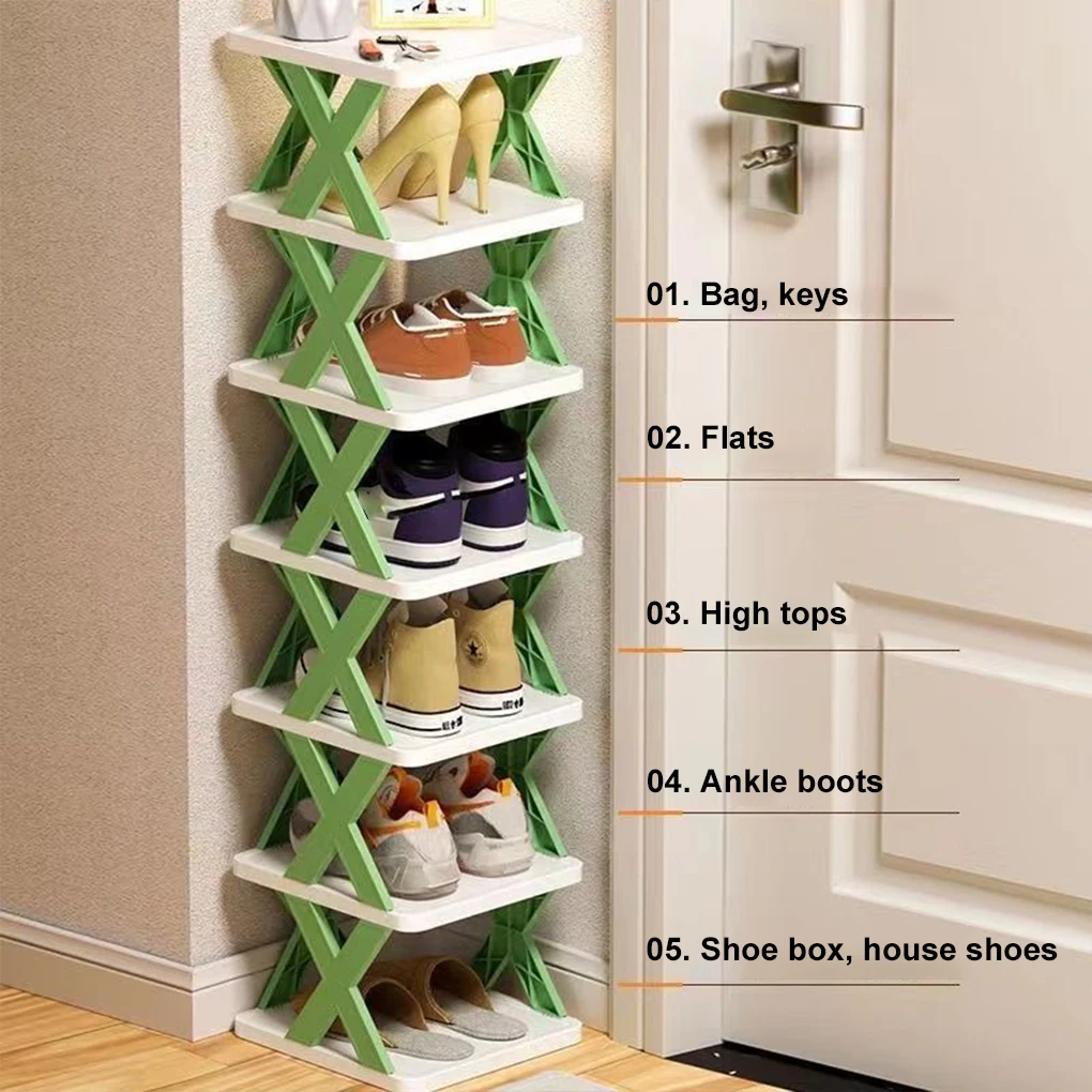 

Color Door Cabinets Cabinet Matching Storage Folding Organizer Space-saving Shoe Shoe Layers 5-9 Simple Shoes Shoes Shelf Racks