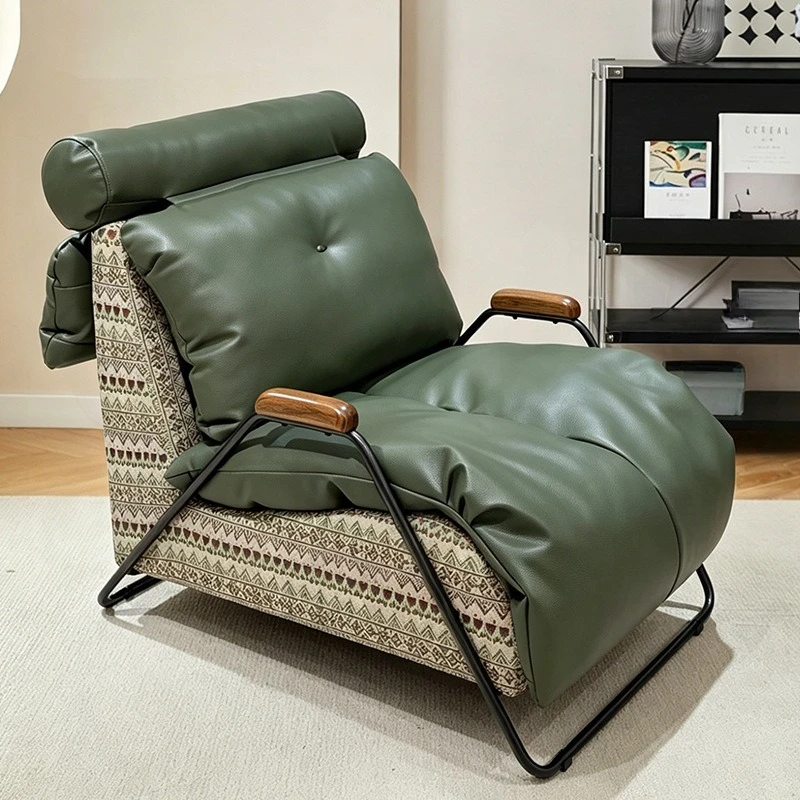 Retro living room single sofa designer single sofa, cream style advanced leisure chair manufacturer