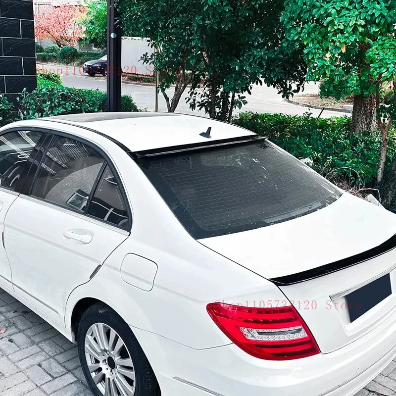 Factory Hot Selling High Quality Universal Rear Window Roof Spoiler Wings S Plastic Glossy Black Carbon Look Sedan Sport Styling