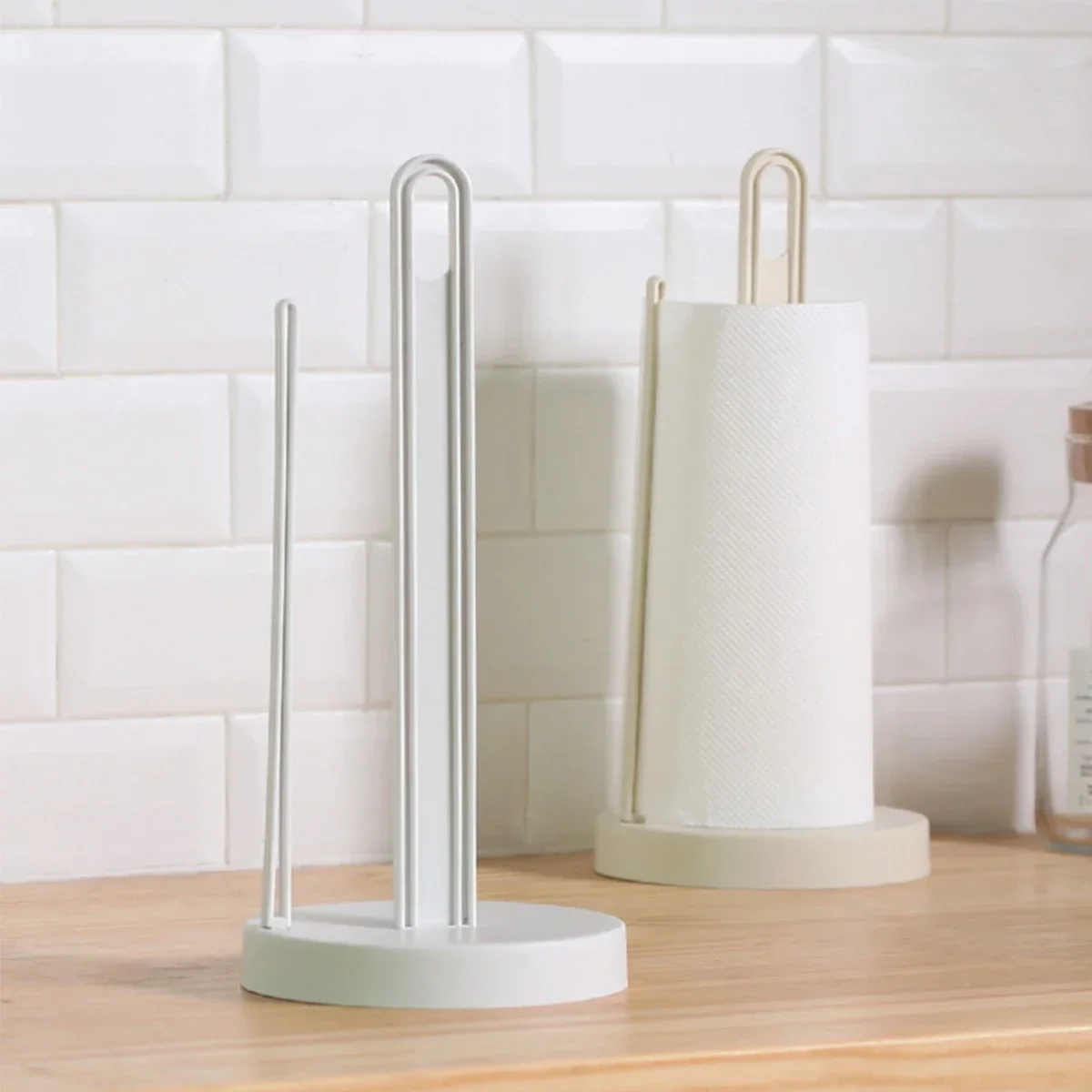 Kitchen Non-punched Paper Towel Holder Bathroom Vertical Holder Table Top Shelf Large Roll Paper Holder Paper Stand