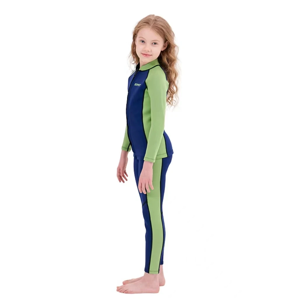 New Kids Wetsuit Neoprene 1.5mm/3mm Boys and Girls Thick Warm Scuba Diving Suit Underwater Free-diving Split Long Sleeve