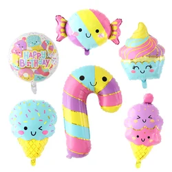 Cute Candy Ice Cream Cake Dessert Foil Balloon Birthday Dance Party Wedding Party Summer Baby Bath Decoration Inflatables Toys