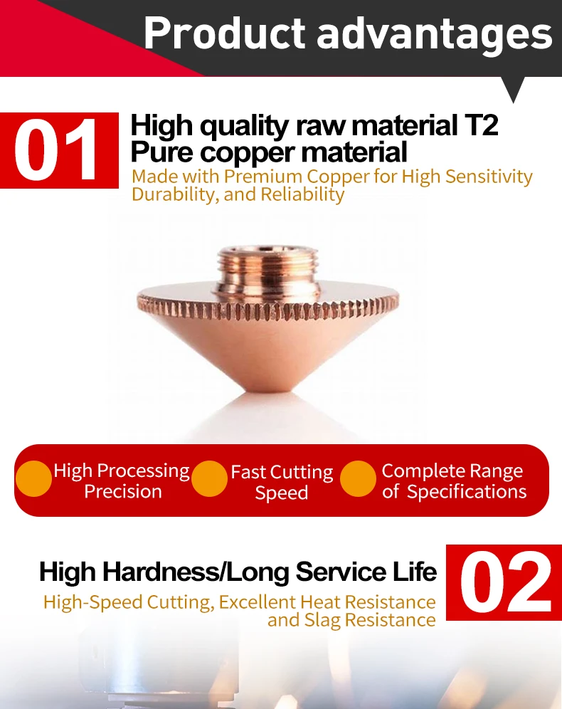 Laserdüse Single Double Layer D28 32mm für Raytools Precitec WSX HSG Bodor HANS Faserschneidemaschinenteile – Detail 4