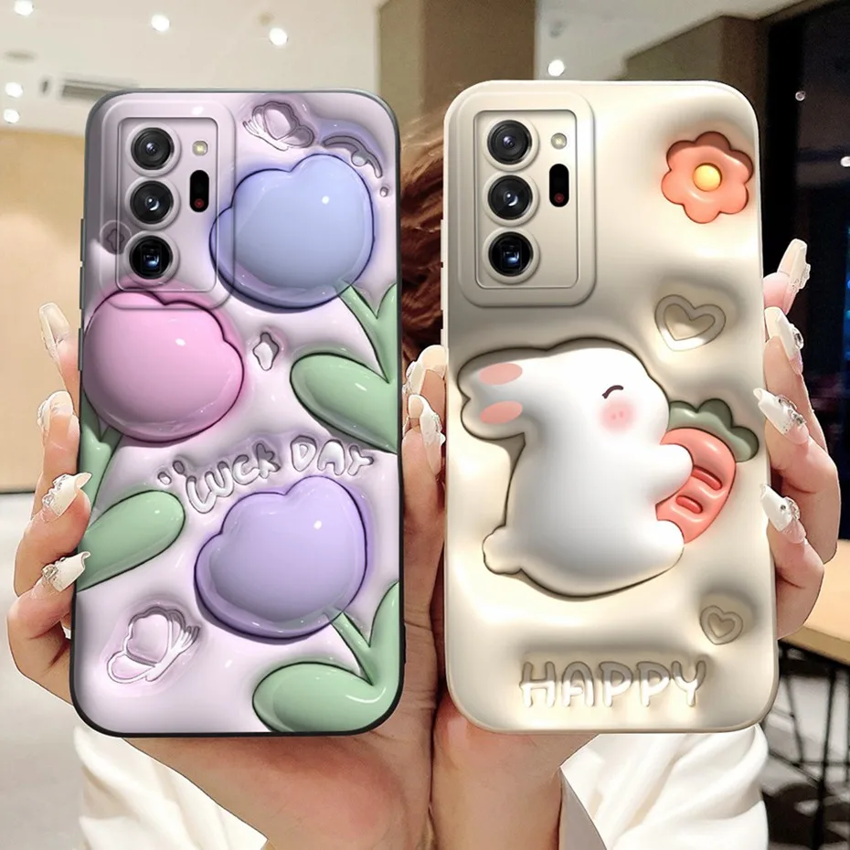 Lens Protective Case For Samsung Galaxy Note 20 Ultra / Note 20 Lovely Soft Silicone Back Cover For Samsung Note20 20Ultra 5G