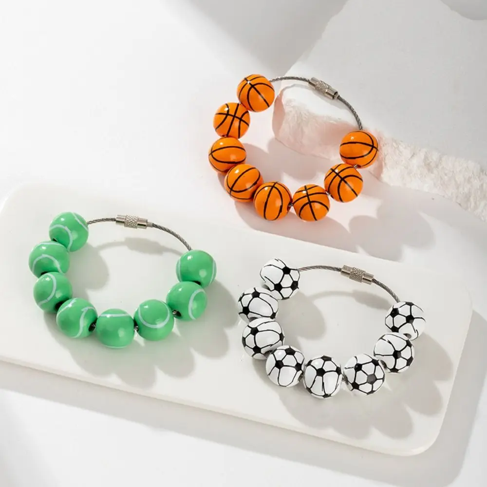 

DIY Beaded Keychain for Bogg Bag Handbag Sports Beach Totes Bags Decoration Keyring Wooden Beads for Bogg Bag/Beach Bag