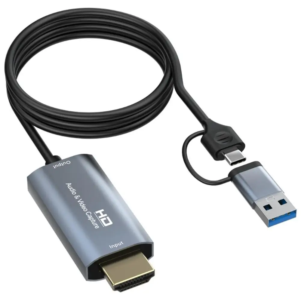 

Карта видеозахвата 4K HD, мультимедийный интерфейс для USB/USB C, карта захвата 1080P HD, запись в реальном времени, видео, аудио Захват
