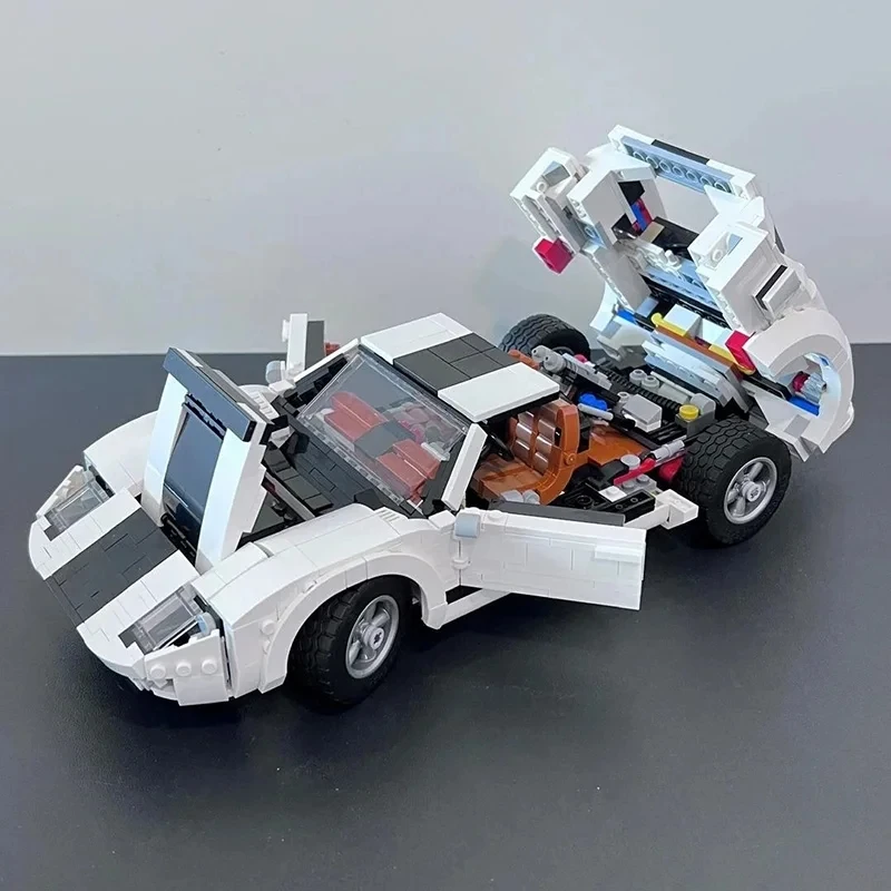 1254pcs MOC-104681 Technical 10 in 1 White Super Sports Car Compatible 10295 Blocks Bricks Educational Puzzle Toy Birthday Gifts