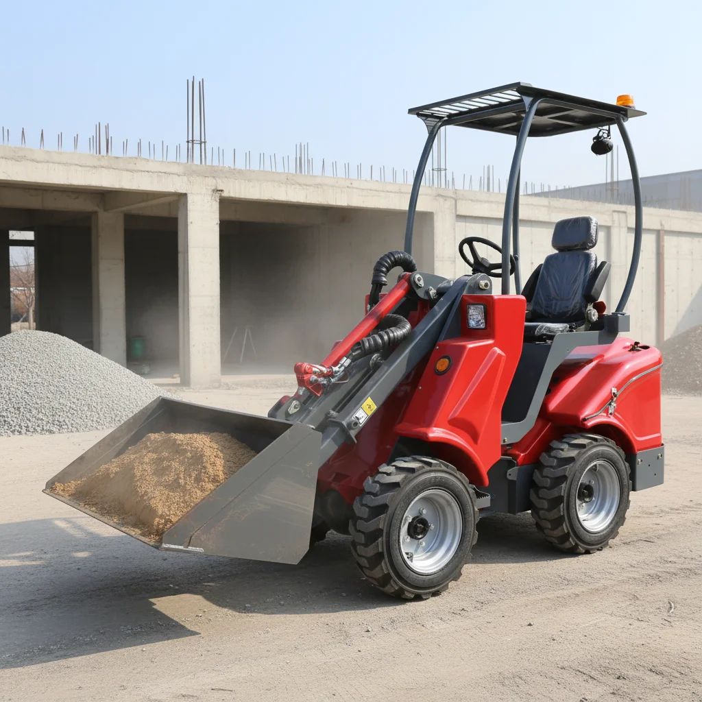 Mini Wheeled Telescopic Loader Compact Telescopic Boom Telehandler Small Front End Loader CE Approved