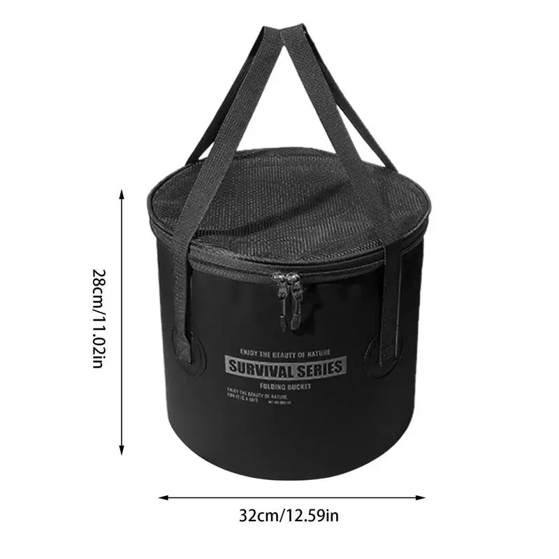 Foldable Camp Bucket 22L Camping Storage Folding Bucket Portable Wash Basin Bucket For Fishing Hiking Picnics