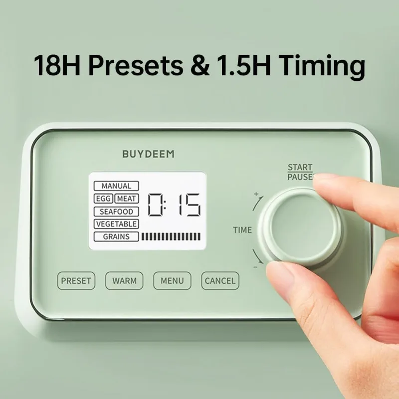 調理用電気蒸し器,手動モードのステンレス鋼蒸し器,2タイヤ,1500W, 14クォート,G67US-A503