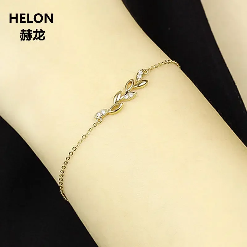 SI/H Natural Diamonds Women Bracelet Solid 18k Yellow Gold Chain BraceletEngagement Wedding Anniversary Fine Jewelry