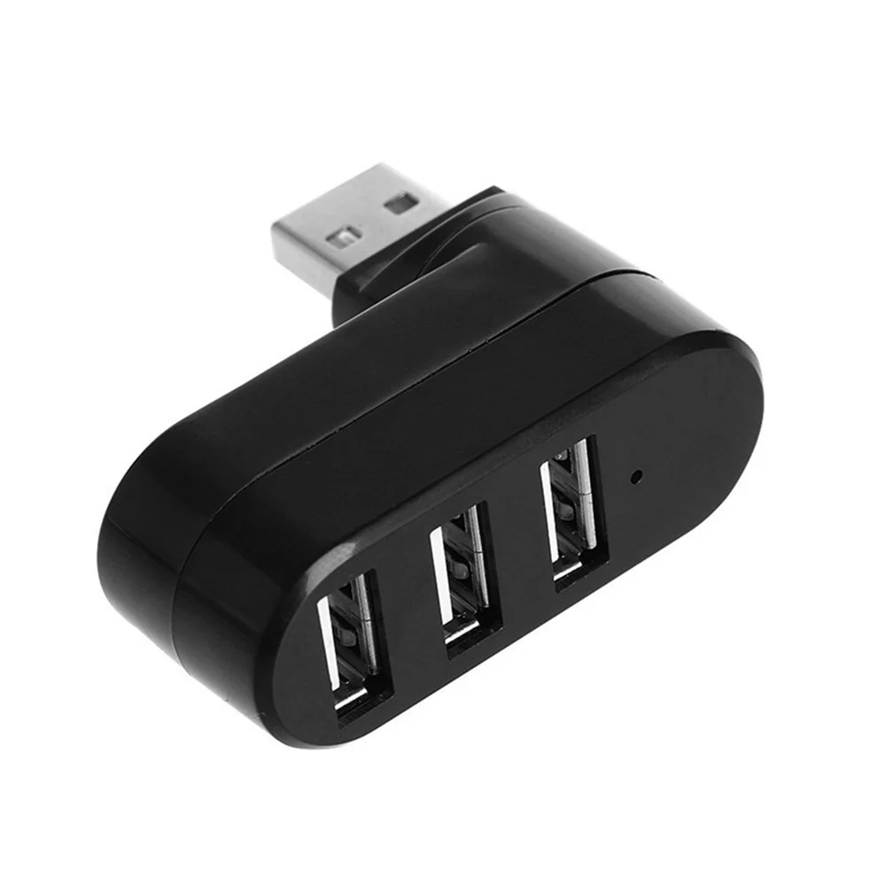 Per Laptop USB 2.0 Hub USB nero per Notebook Mini adattatore 3 porte Splitter
