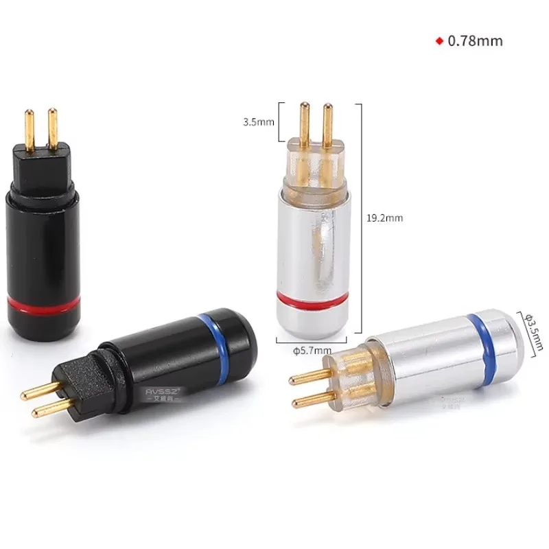 1 par AEC MMCX/CIEM 0,78mm Pin de inserción Se846/tia/VE Color cristal reparación de Cable de auriculares 18 pines Ue11