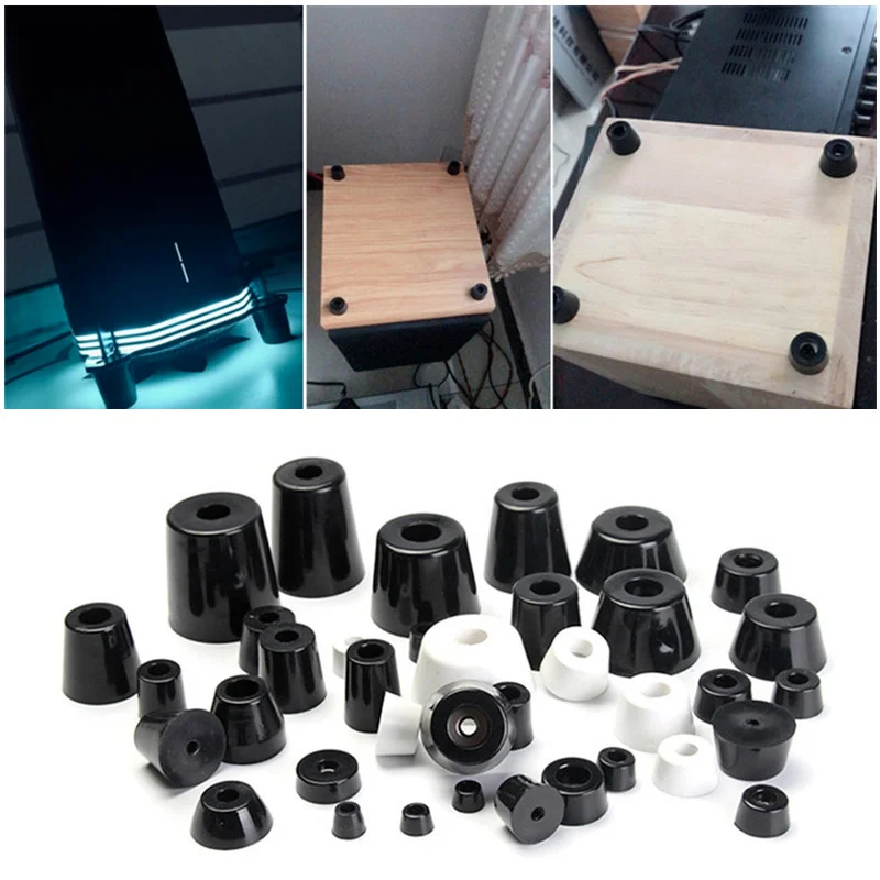 16pcs Non-slip feet shock pad Instrument case foot base Rubber furniture legs cover Cabinet Bed Table chair floor protector mat