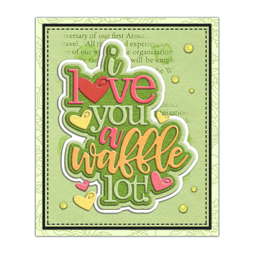 MangoCraft I Love You A Wallle Lot Cutting Dies Valentine\'s Day DIY Scrapbooking Supplies Metal Dies Knife Mold For Cards Albums