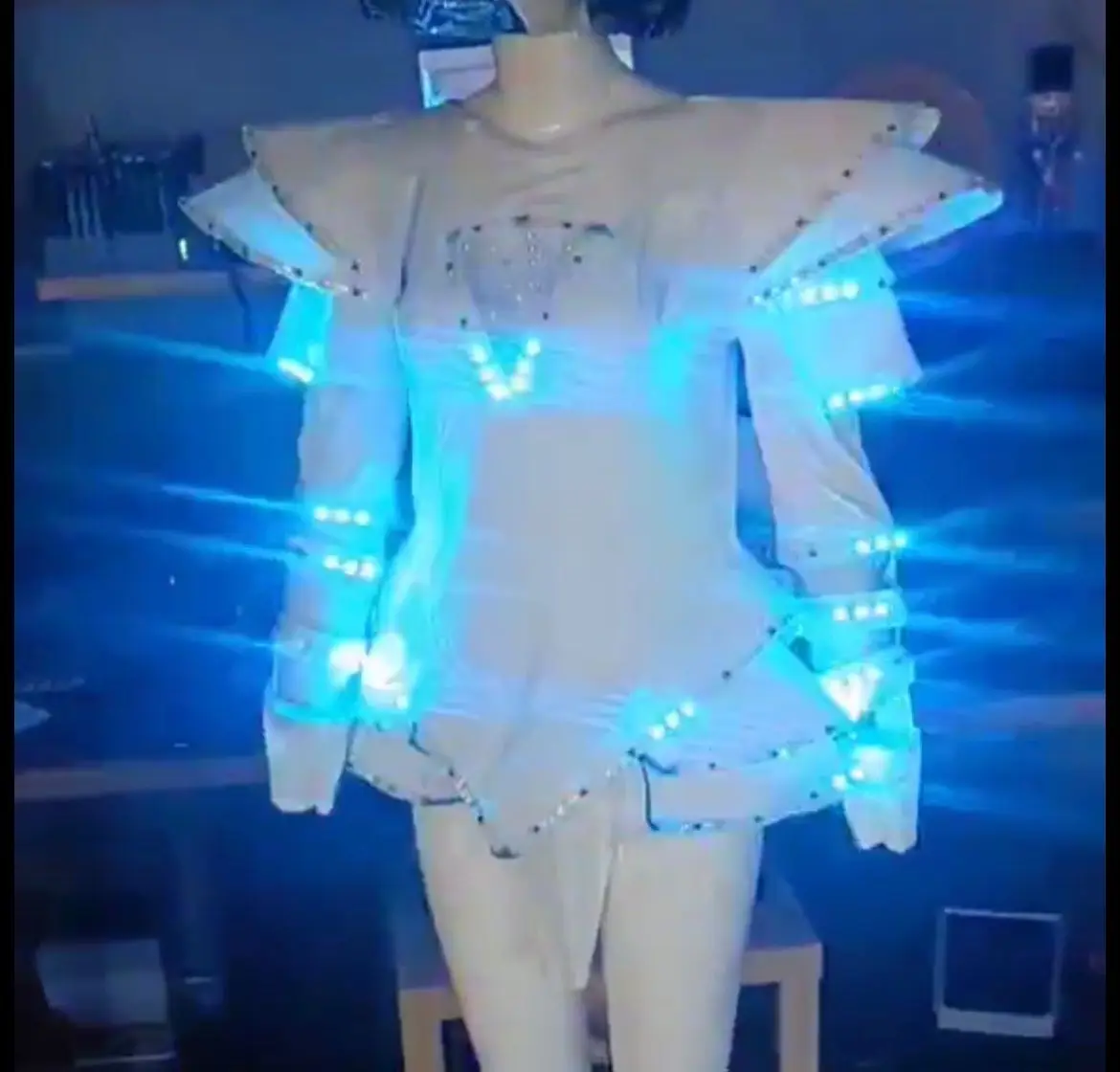 Light Up เสื้อผ้า LED เครื่องแต่งกายบัลเล่ต์ Tutu Led ชุด Wedding Party เทศกาลเวทีแสดง Bodysuit