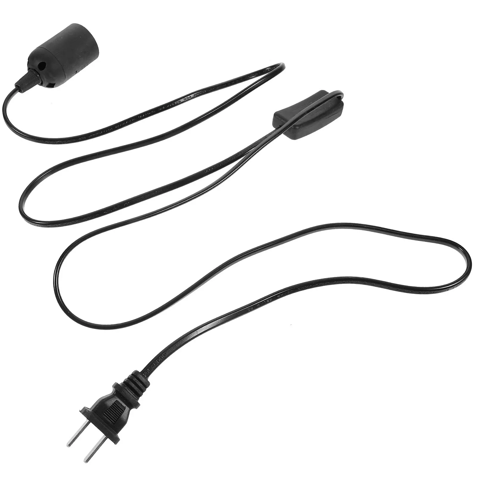 E26 E27 Pendant Light Cord Kit 2 Pack Hanging Lamp Socket with US Plug Black Flexible Extension Cable