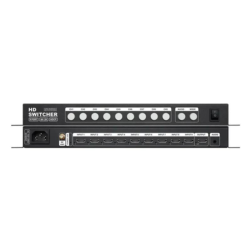 AMS-QMV-H9 HD-Compatible Seamless Switching Controller 9 In 1 Out Lcd Led Video Wall TV Screens 4K HD Multiviewer