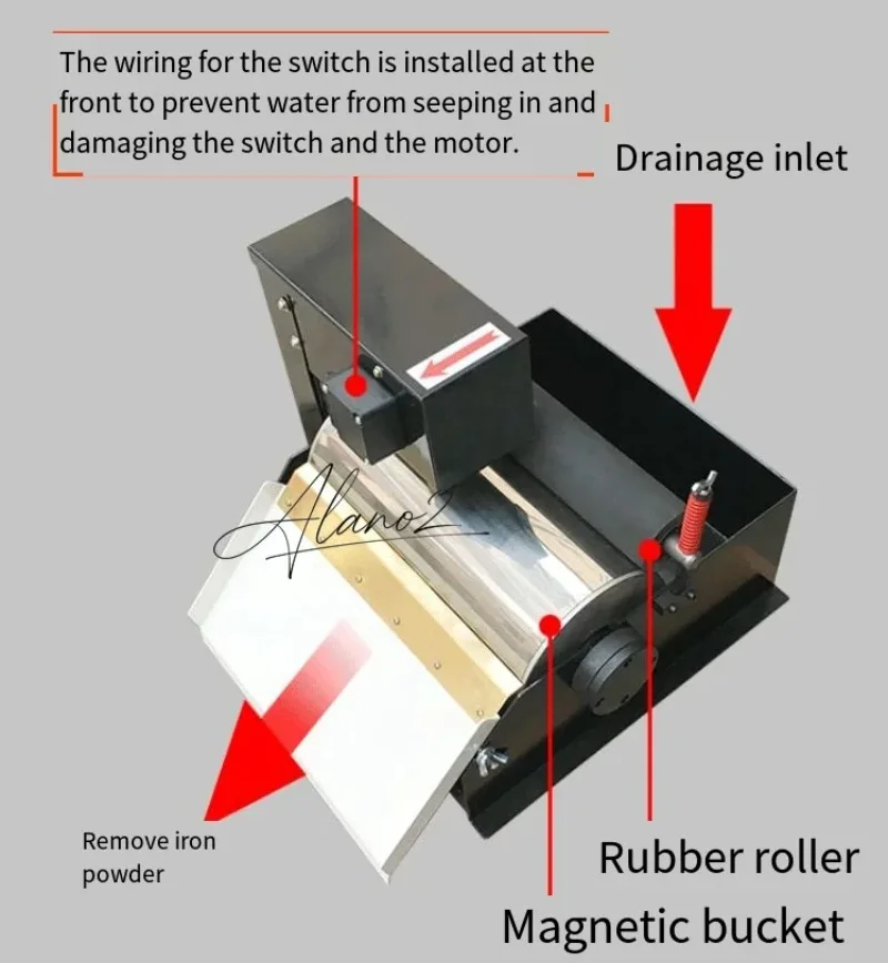15W Magnetic Separator for Grinding Machine Coolant Iron Scrap Powder Water Tank Filter Magnetic Separator