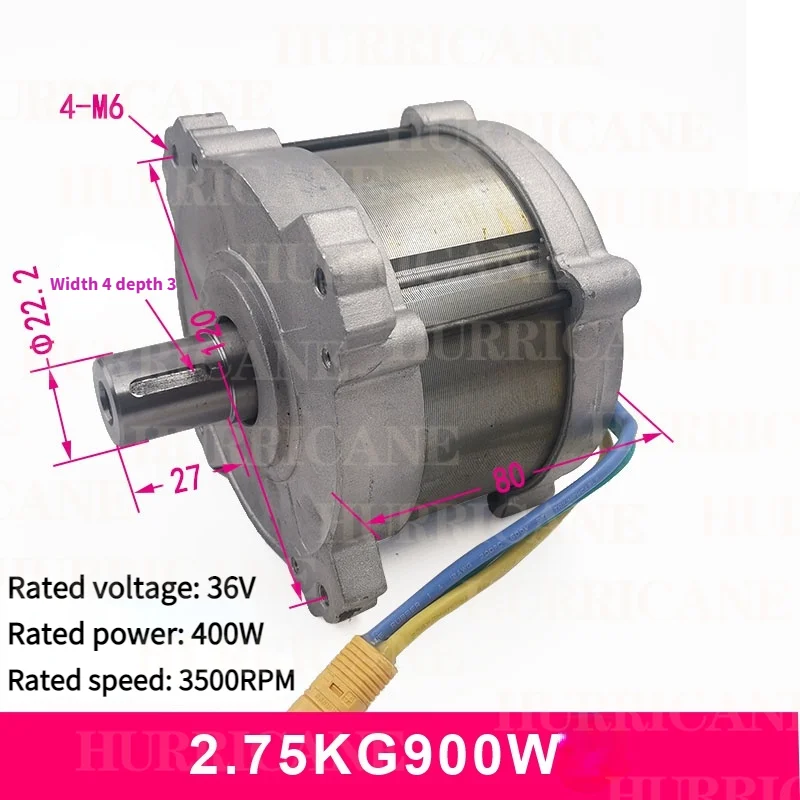 DIYgenerator 36V brushless motor strong magnetic force DC 900W high power electric lawn mower motor for lawn mower