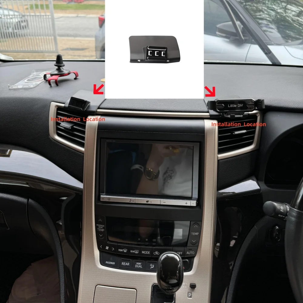 For Right-Hand Drive Toyota Alphard AH20 2011-2014 Car Phone Holder Strong Special Fixed Bracket Wireless Charging Accessories