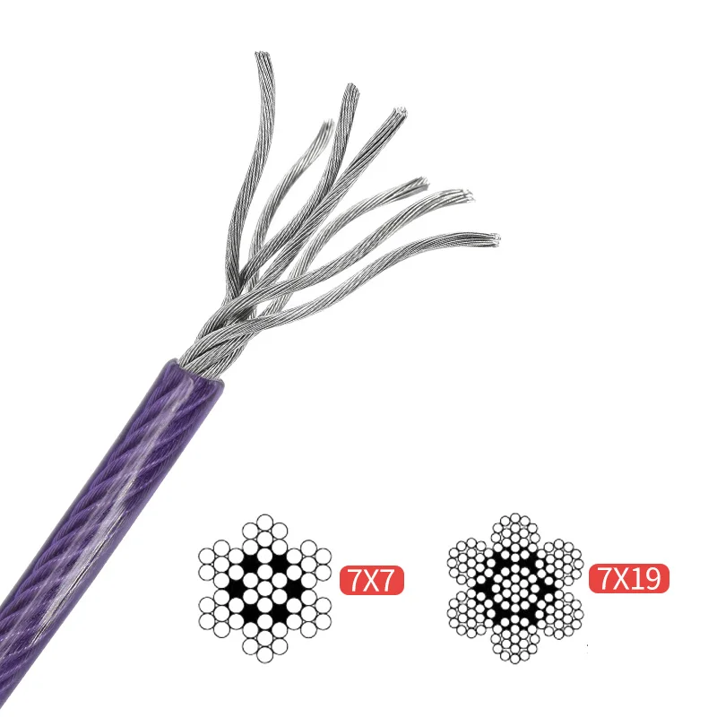 Imagen 3: Cable de Acero Recubierto de Nailon PVC de 1.5/2/3/4/5/6mm, Cable de Acero Inoxidable 304, Cuerda de Alambre Trenzado, Cable de Acero Suave para Tender Ropa