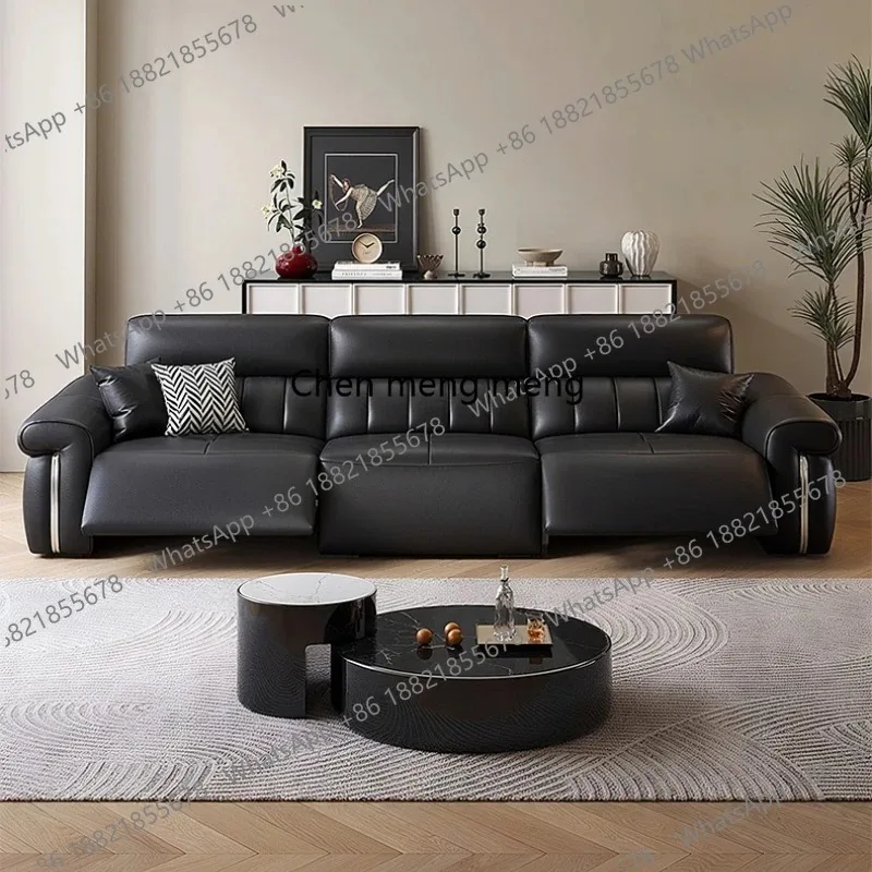 

R Современный двухместный электрический диван Дизайн гостиной Черный стул с откидной спинкой для отдыха Современный дизайнер Woonkamerbanken Мебель для дома