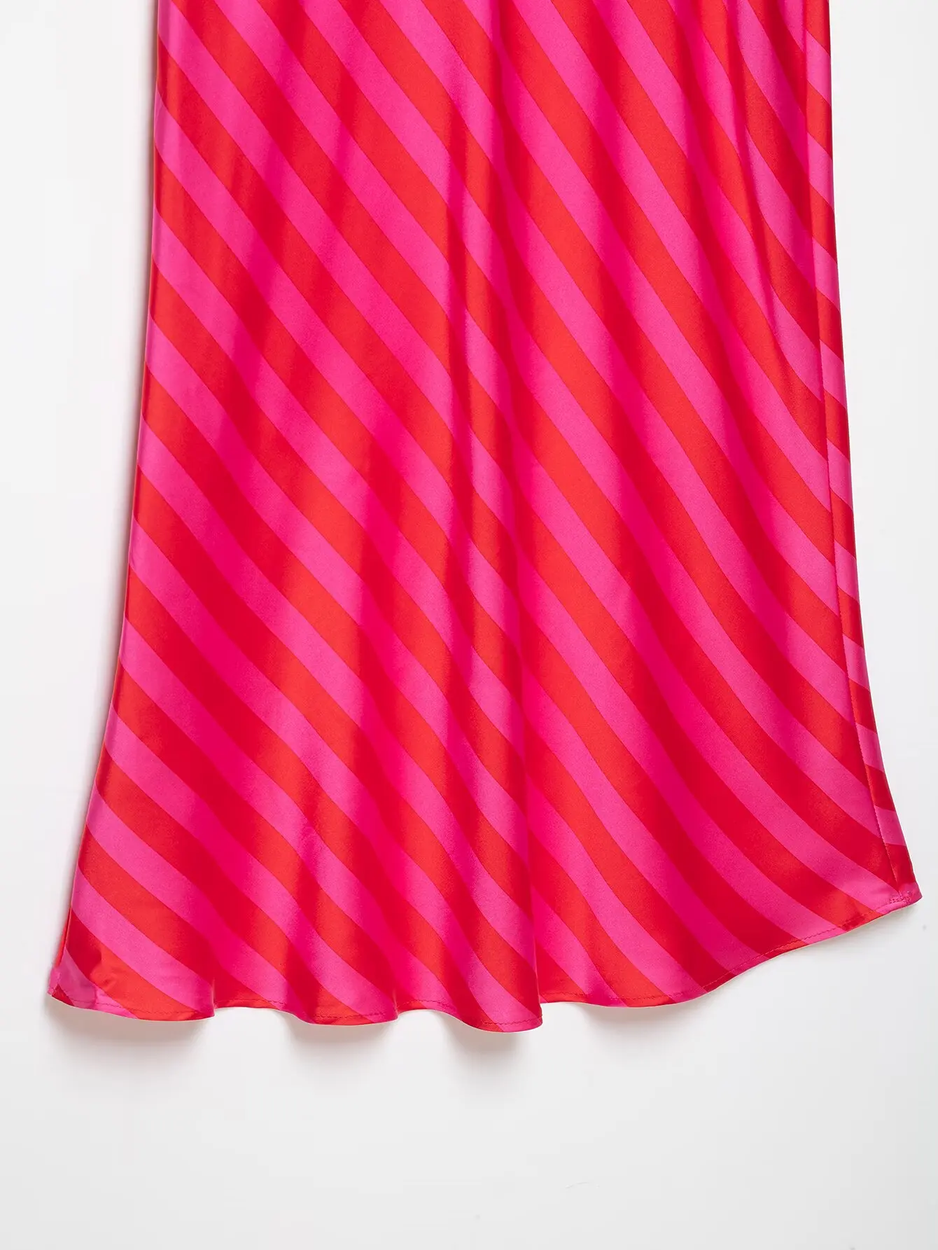TFMLN Neues Damen-Streifenrock-Set, Neckholder-Top mit Rückenausschnitt, elastischer Bund, Midiröcke, lässiges Sommer-2-Teiler-Set für Damen – Detail 16