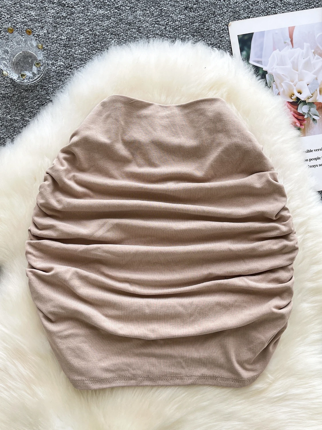 falda Deportiva para Mujer, Ajustada, de Cintura Alta, Pada, Moderna, Estilo Coreano, para el Trabajo Diario, Corte en...